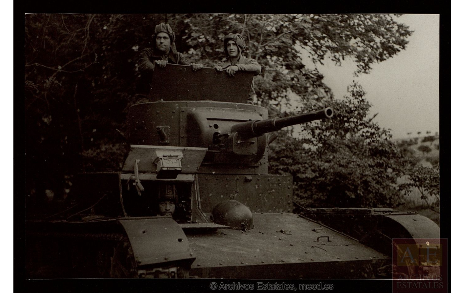 Soviet T-26 Tank in Spain, circa 1936