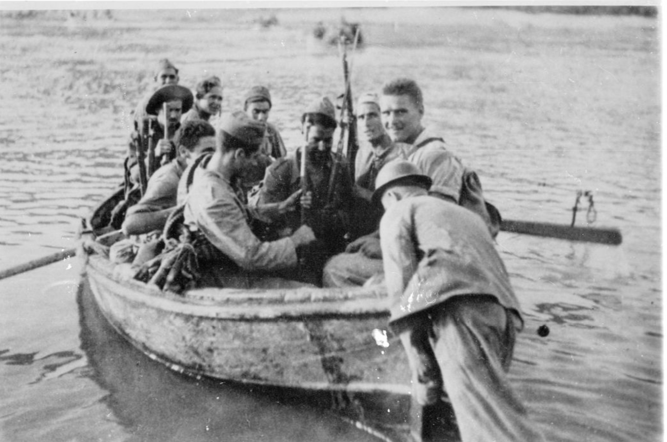 Canadian Members of the International Brigade, Mackenzie-Papineau Battalion (Mac-Paps), Crossing the Ebro River, 1938